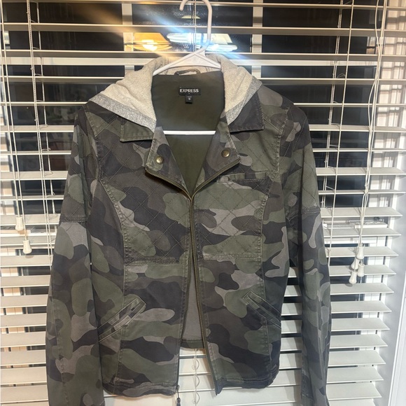 Express Jackets & Blazers - Express Green and Gray Camo Field Jacket